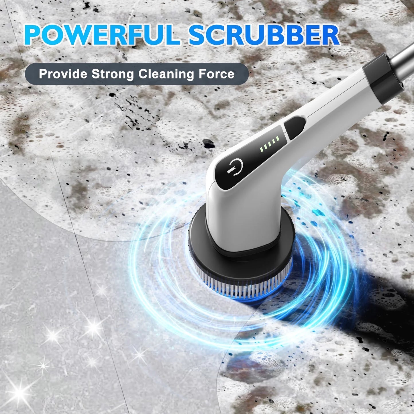 Electric Spin Scrubber — 7 Brush Heads, Cordless & USB Rechargeable